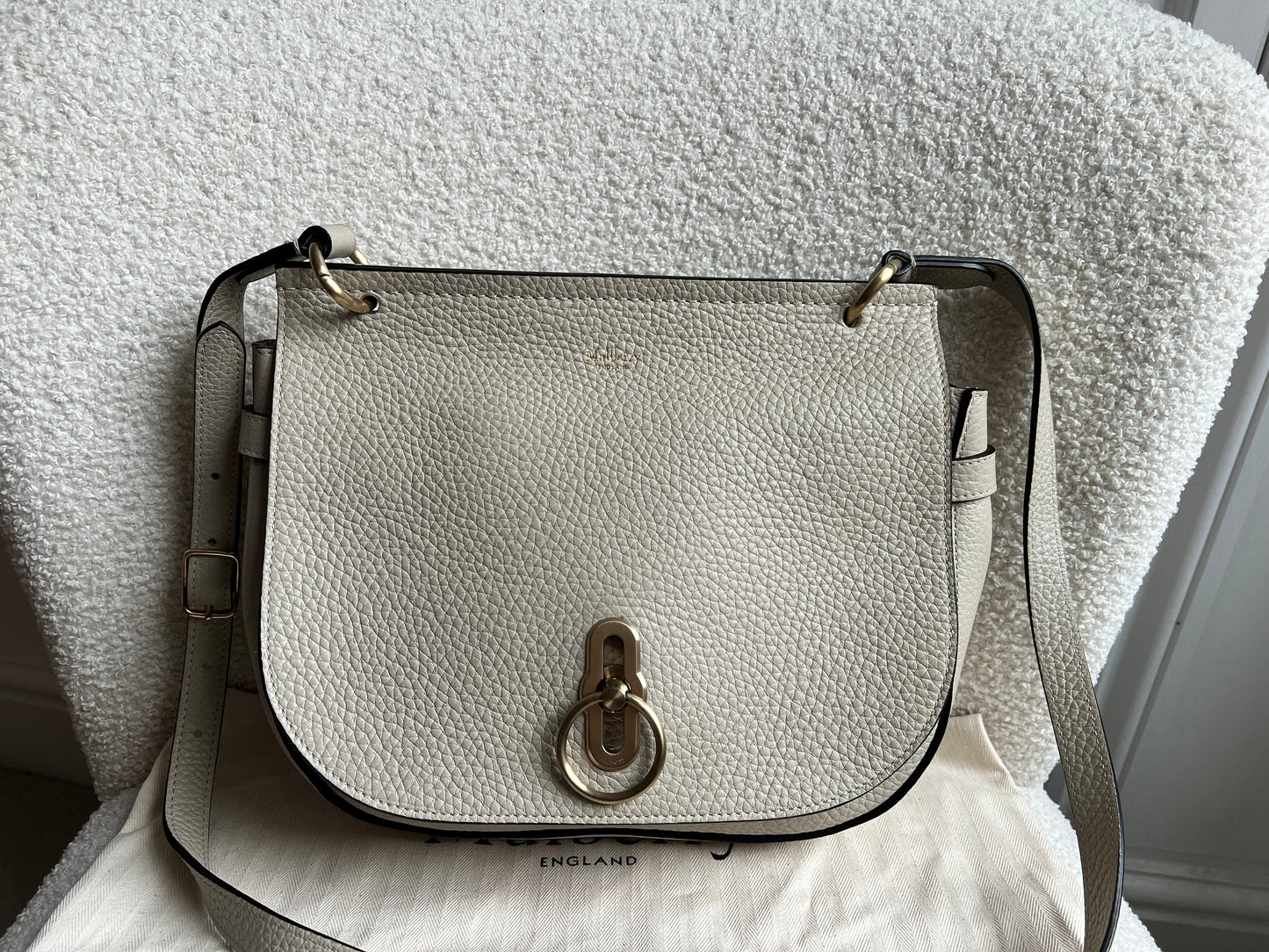 Mulberry Chalk Soft Amberley Satchel (RRP £1,195)