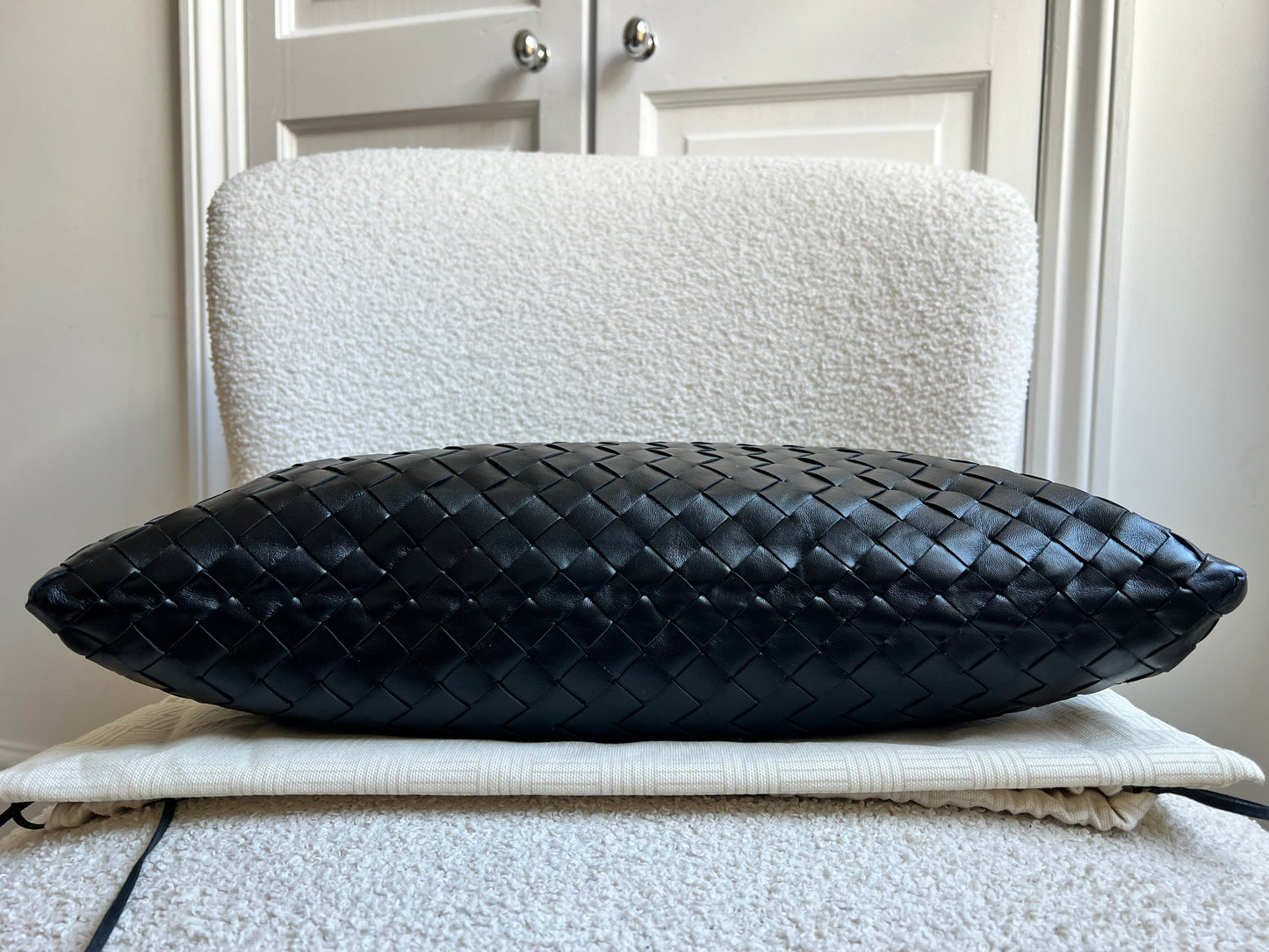 Bottega Veneta Black Small Hop Intraciatto (RRP £3370)