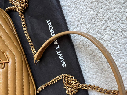 Yves Saint Laurent (YSL) Toffee Beige Mini Lou Camera Bag (RRP £1285)