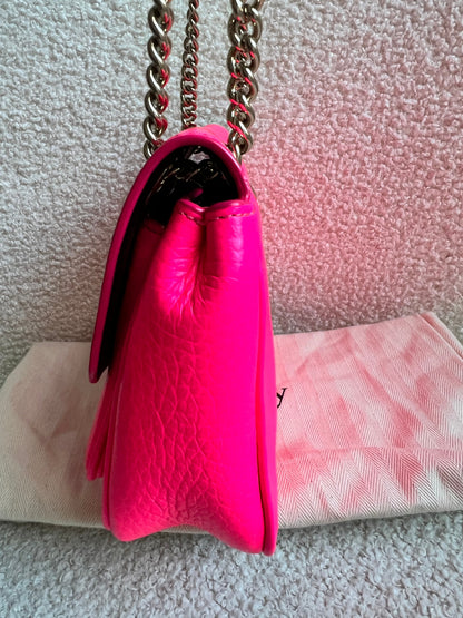 Mulberry Neon Pink Mini Darley Shoulder Bag (RRP £725)