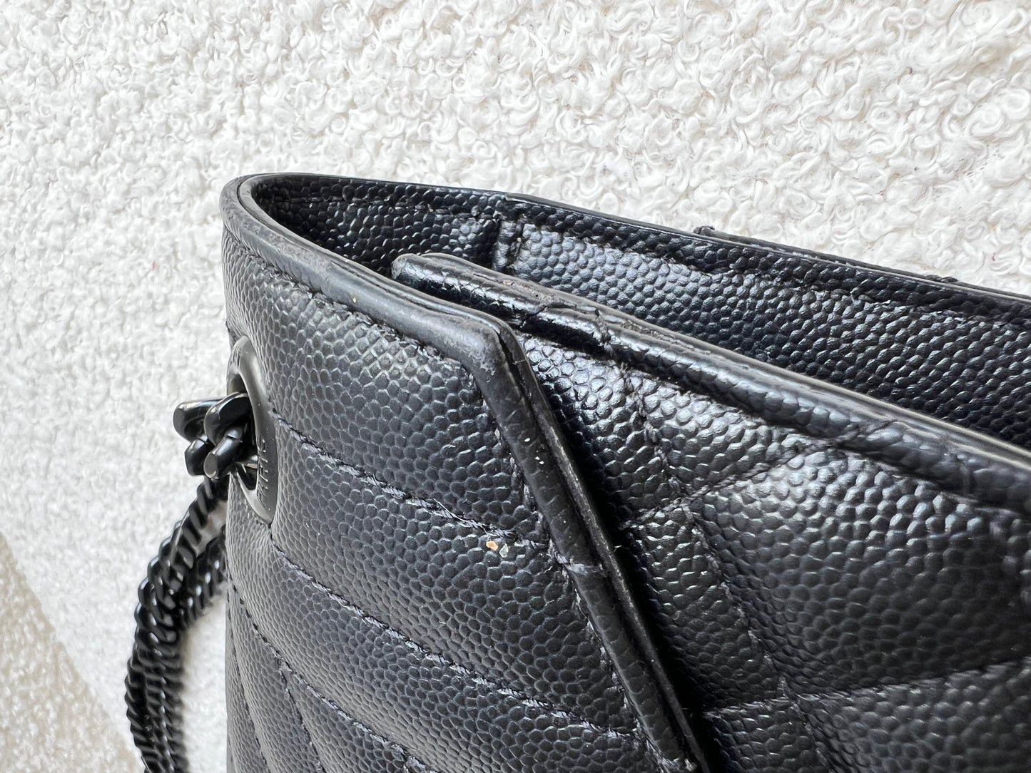 Yves Saint Laurent (YSL) Large Black on Black Envelope Bag (RRP £2,400)