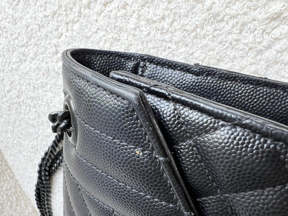 Yves Saint Laurent (YSL) Large Black on Black Envelope Bag (RRP £2,400)