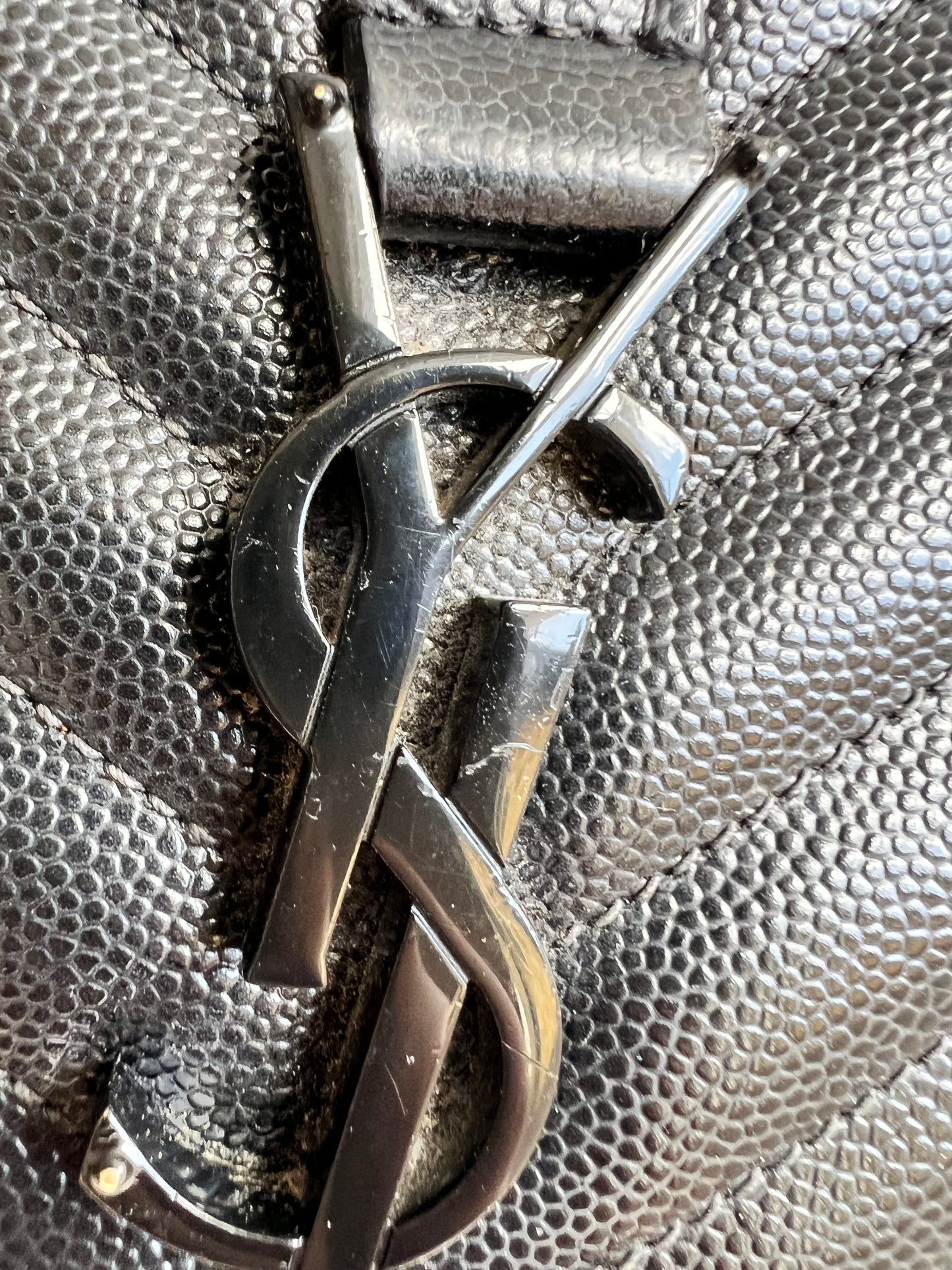 Yves Saint Laurent (YSL) Large Black on Black Envelope Bag (RRP £2,400)