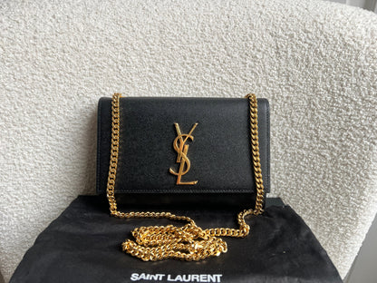 Yves Saint Laurent (YSL) Black Small Kate with Gold Hardware (RRP £1,550)