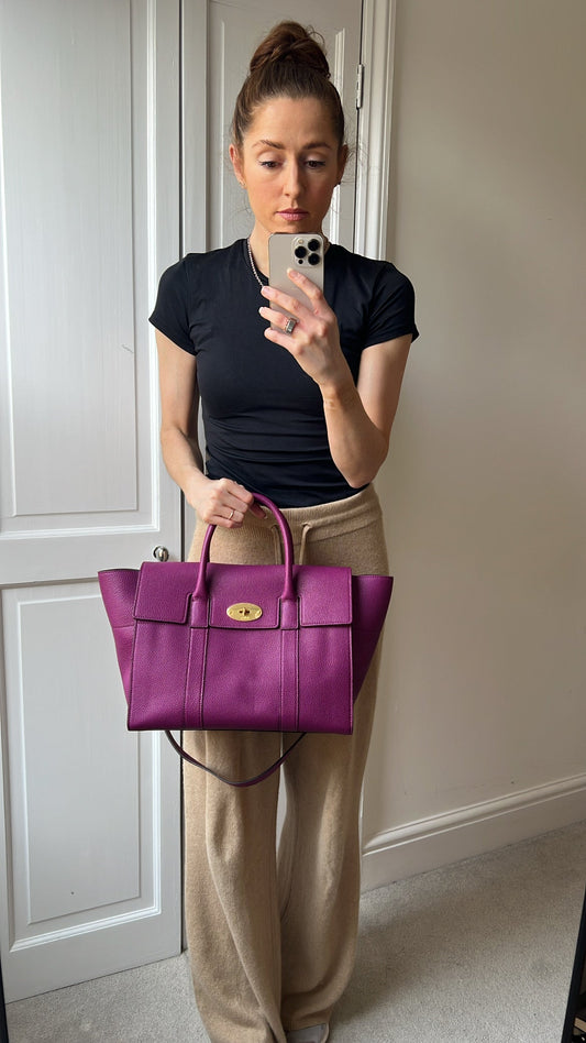 Mulberry Violet Bayswater with Strap (RRP £1,095)