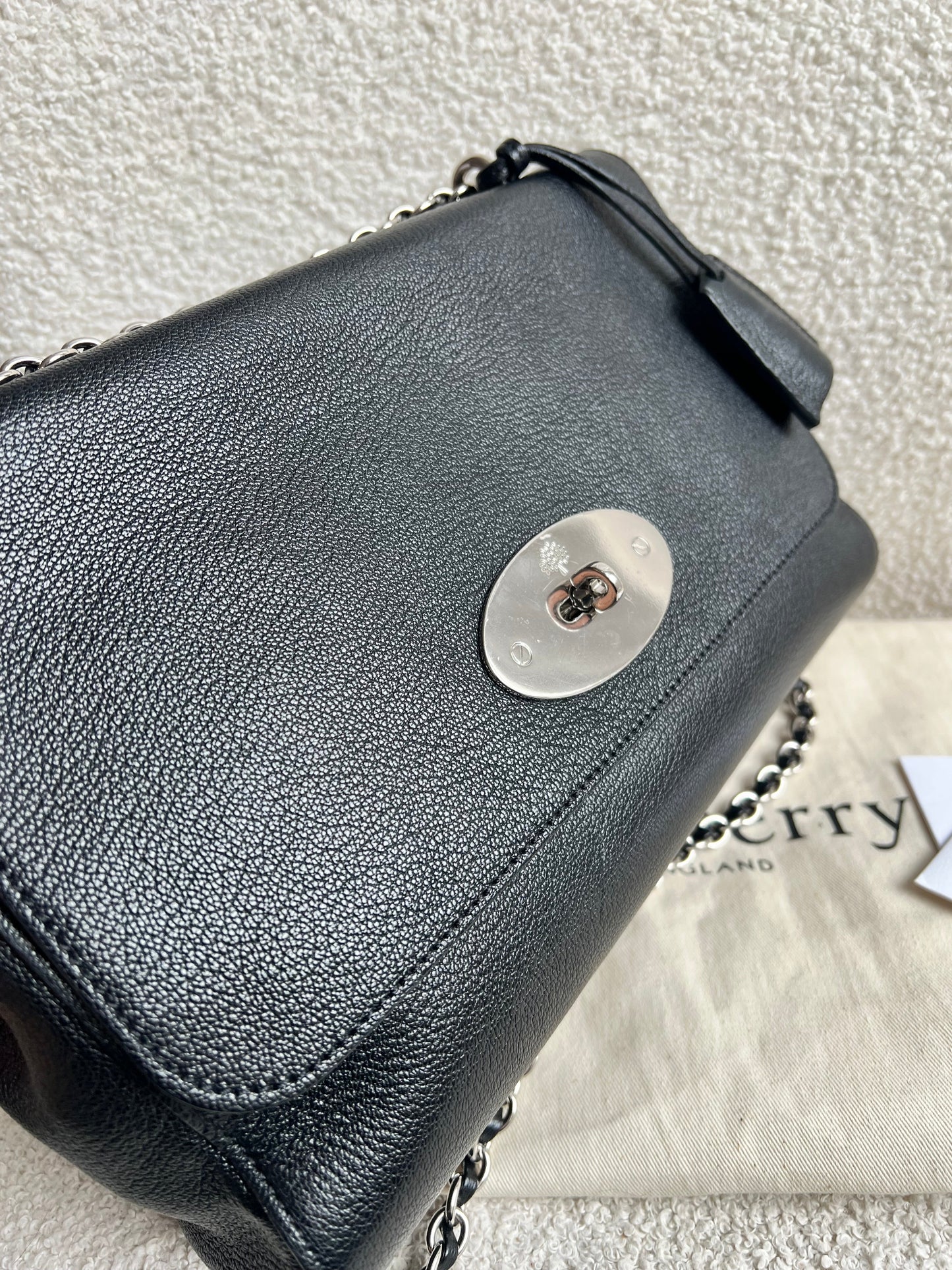 Mulberry Black Medium Lily with Silver Hardware (RRP £1095)