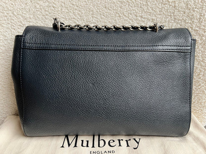 Mulberry Midnight Medium Lily with Silver Hardware (RRP £1095)