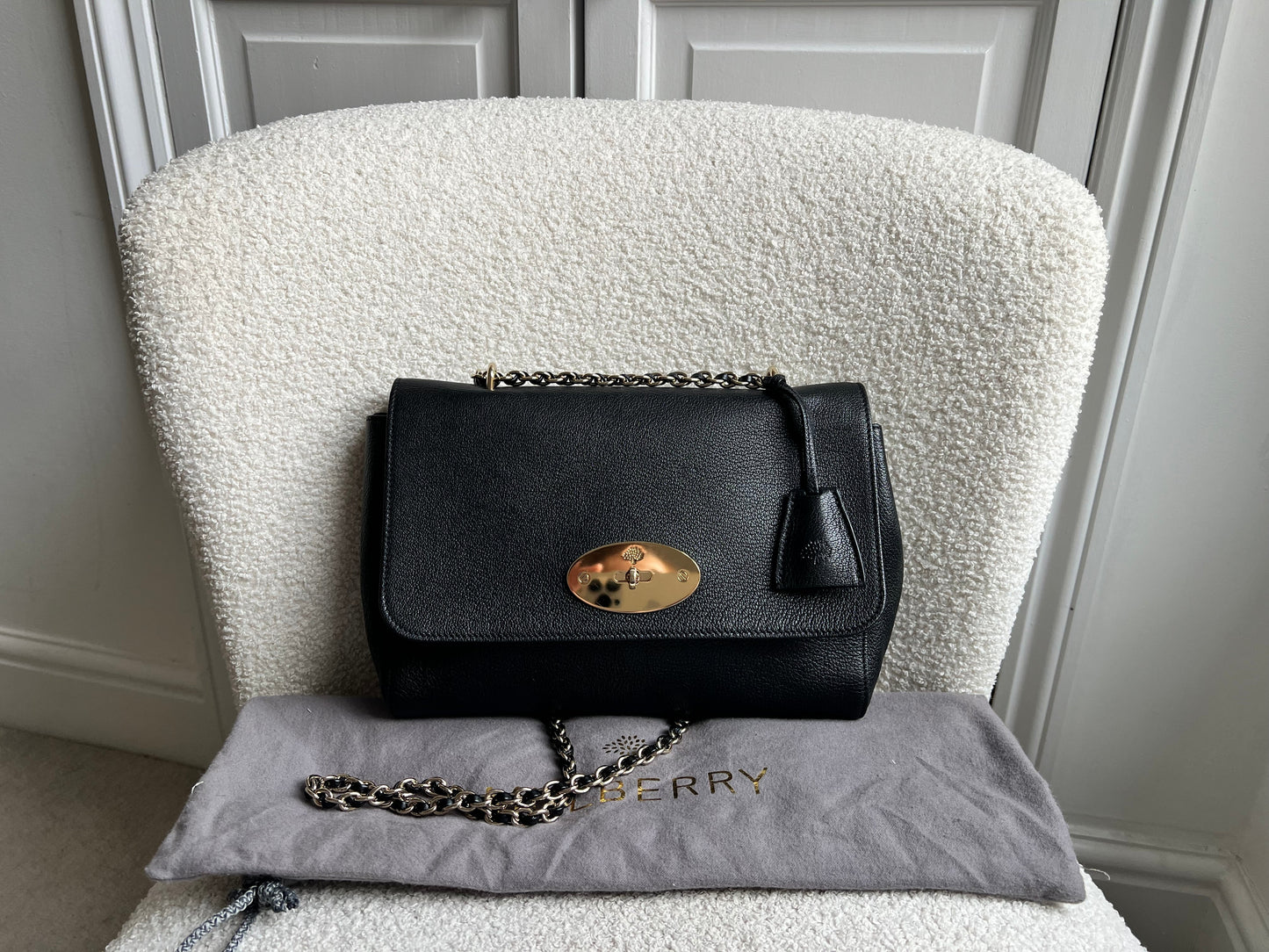 Mulberry Black Medium Lily with Gold Hardware (RRP £1195)
