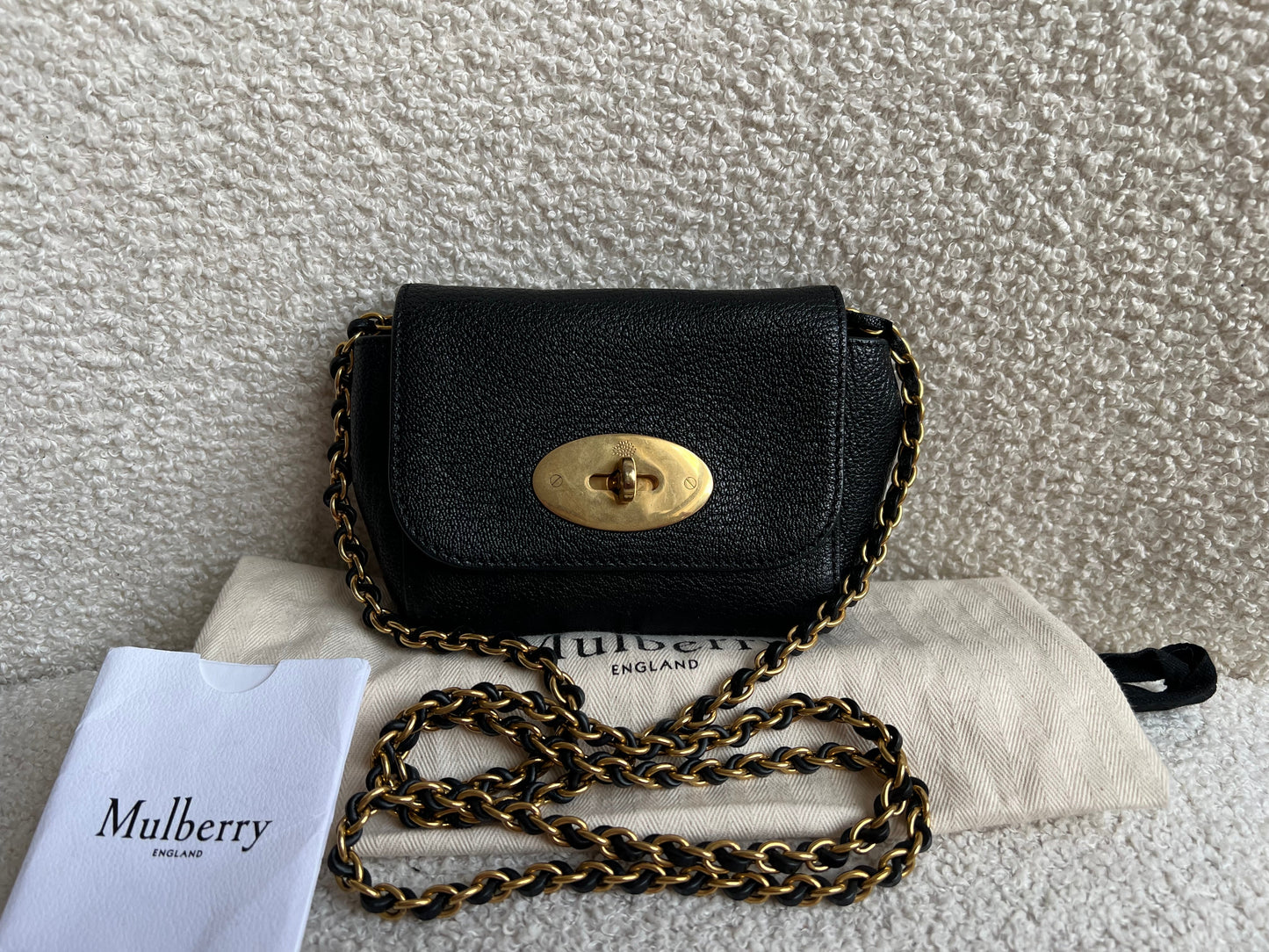 Mulberry Black Mini Lily with Gold Hardware (RRP £395)