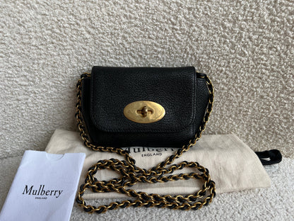 Mulberry Black Mini Lily with Gold Hardware (RRP £395)