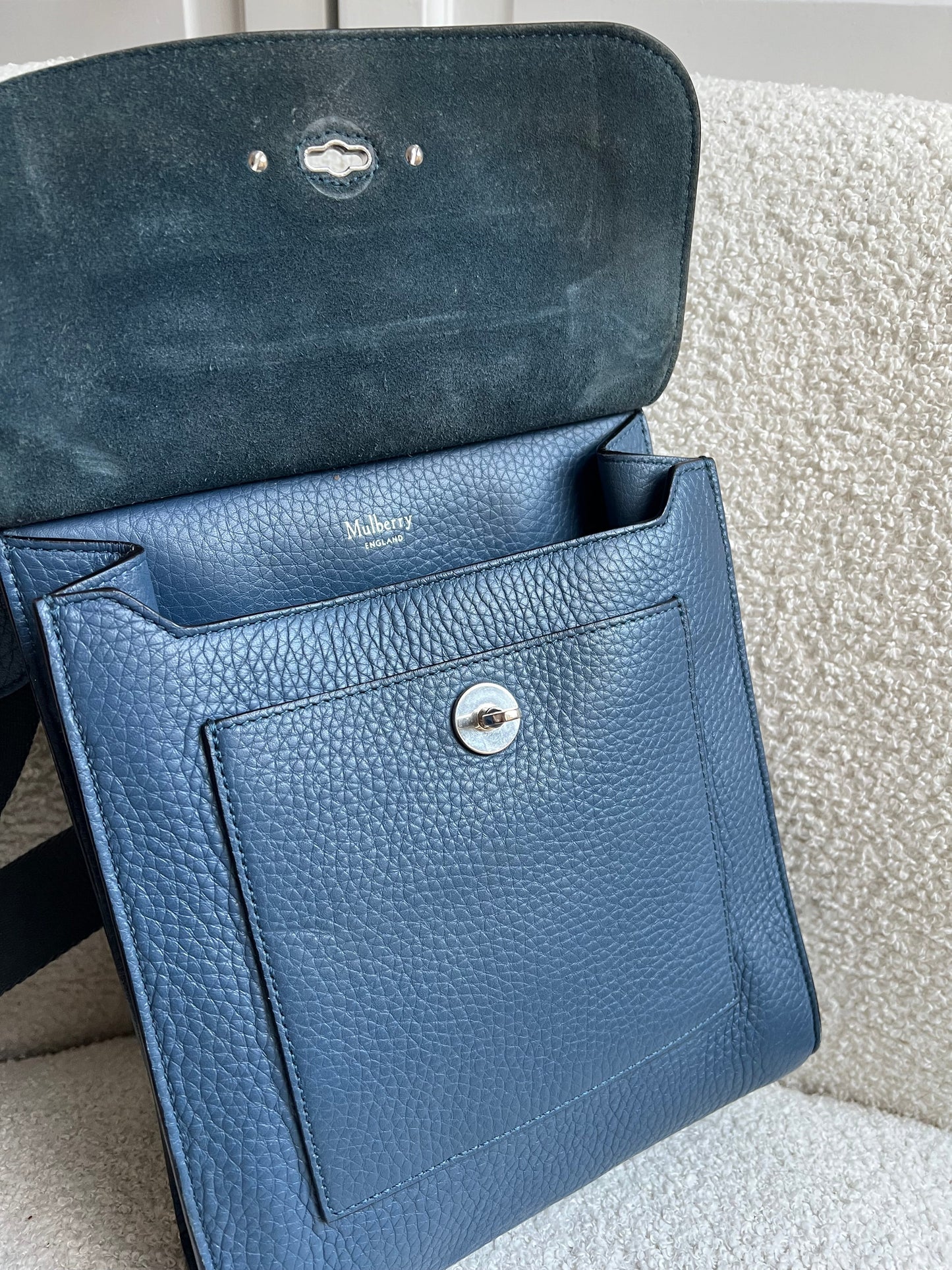 Mulberry Medium Deep Sea Blue Antony (RRP £695)