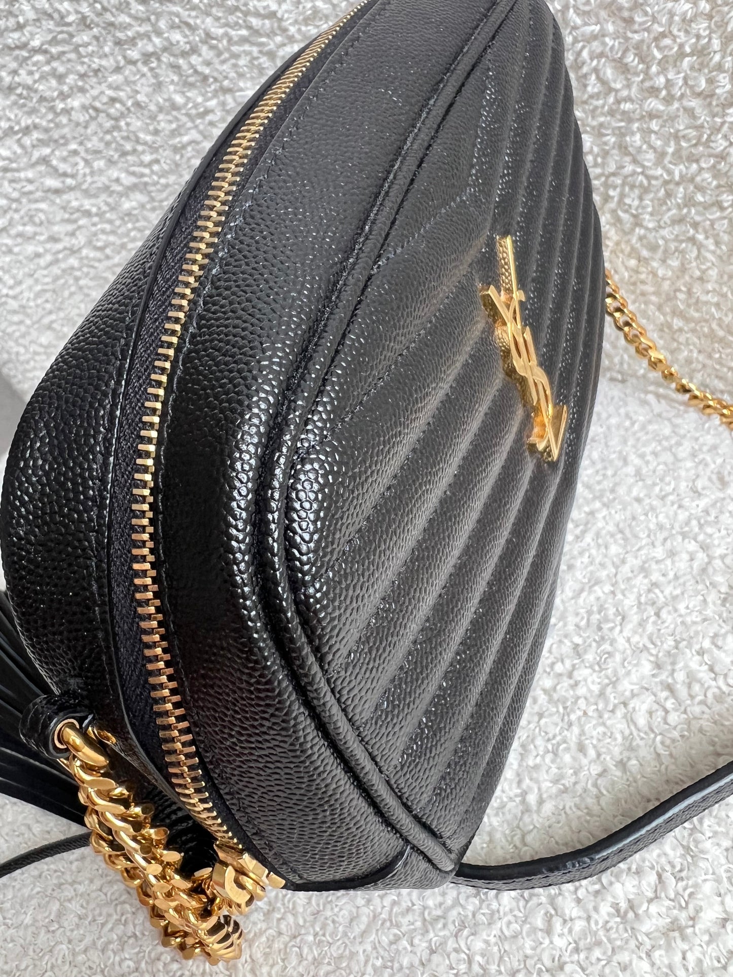 Yves Saint Laurent (YSL) Black Mini Lou Camera Bag (RRP £1285)