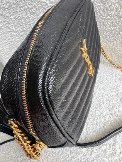Yves Saint Laurent (YSL) Black Mini Lou Camera Bag (RRP £1285)