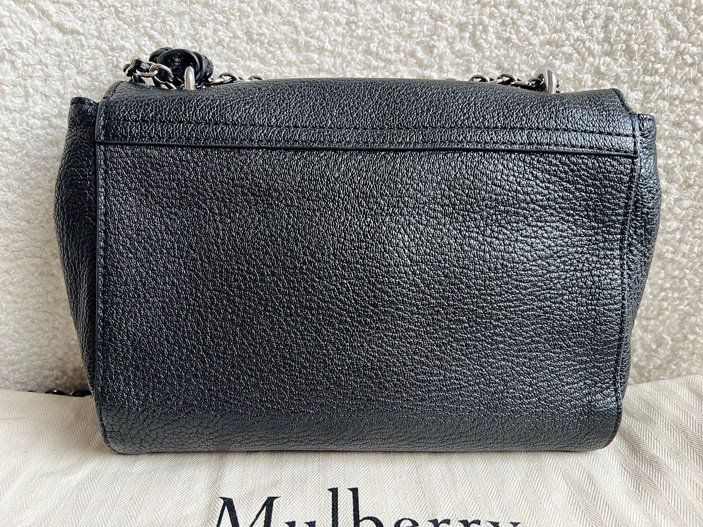 Mulberry Black Regular Lily with Silver Hardware (RRP £995)