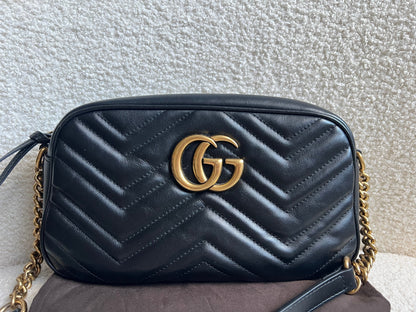 Gucci GG Black Marmont Small Shoulder Bag (RRP £1440)