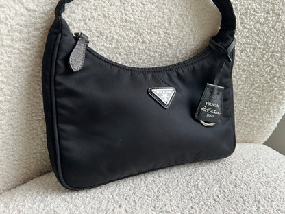 Prada Re-edition Black Nylon Shoulder Bag (RRP £920)