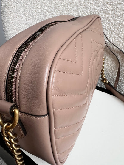 Gucci GG Marmont Dusty Pink Small Shoulder Bag (RRP £1440)