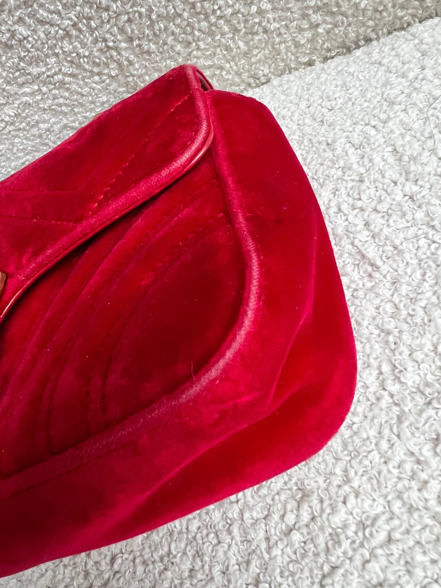 Gucci GG Mini Red Velvet Marmont Mini Shoulder Bag (RRP £1295)