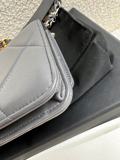 Chanel Grey 19 Wallet on Chain