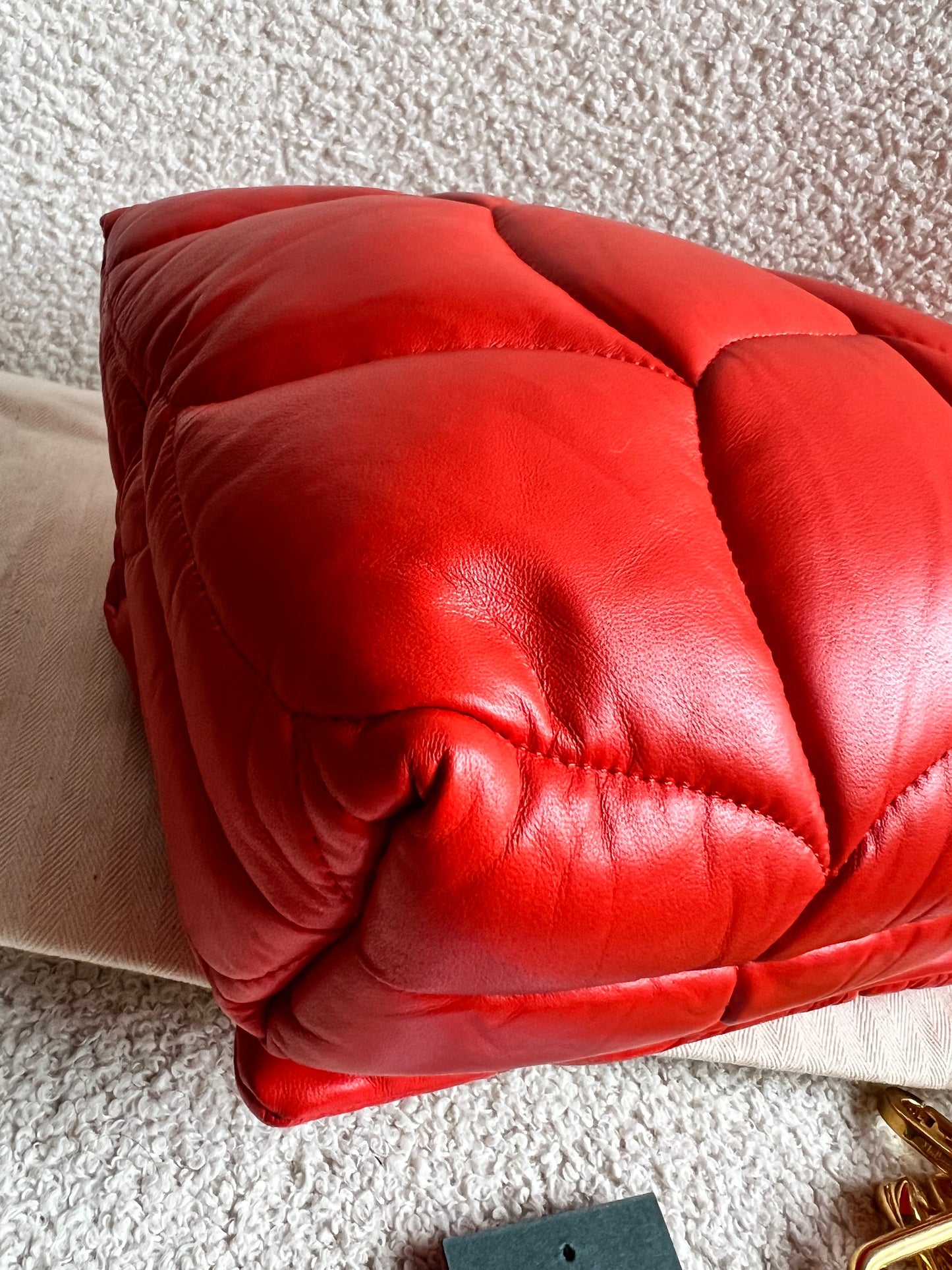 Mulberry Coral Orange Softie in Pillow Effect Nappa Leather (RRP £1650)