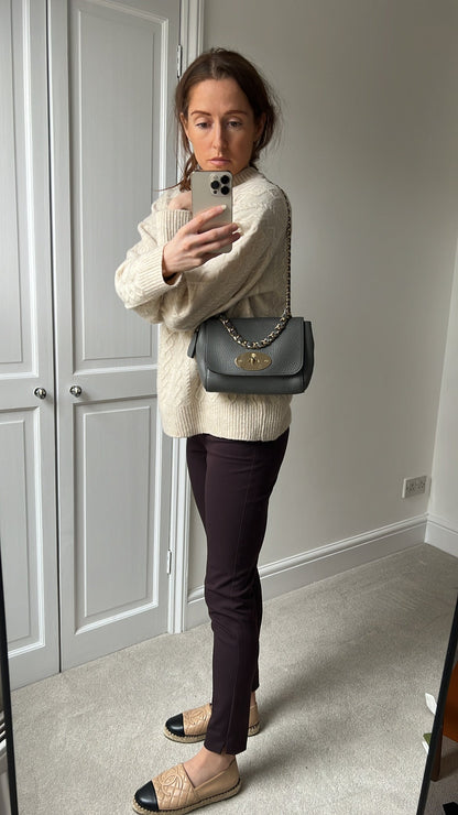 Mulberry Solid Grey Regular Top Handle Lily (RRP £1095)