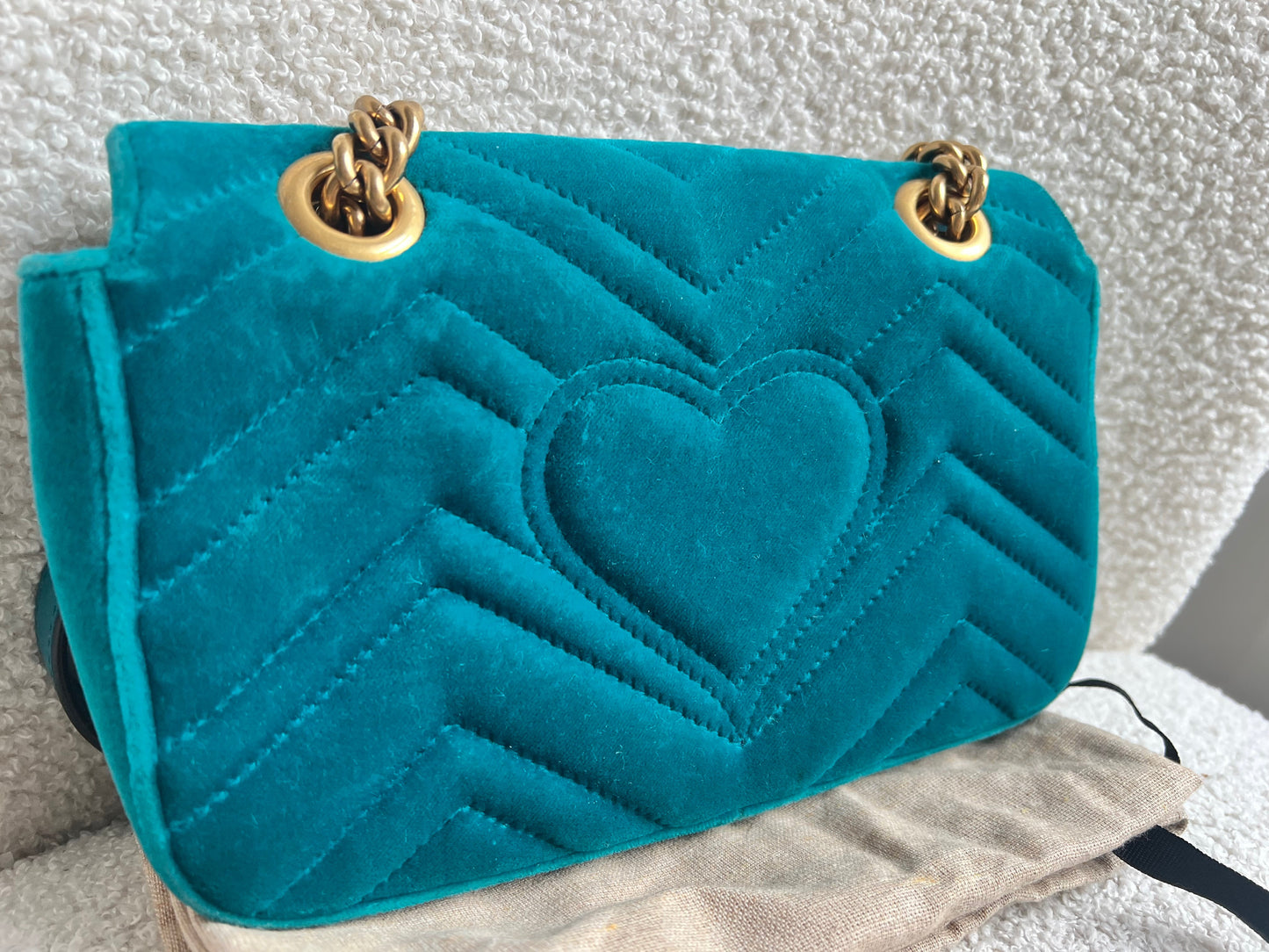 Gucci GG Mini Velvet Marmont Mini Shoulder Bag (RRP £1295)
