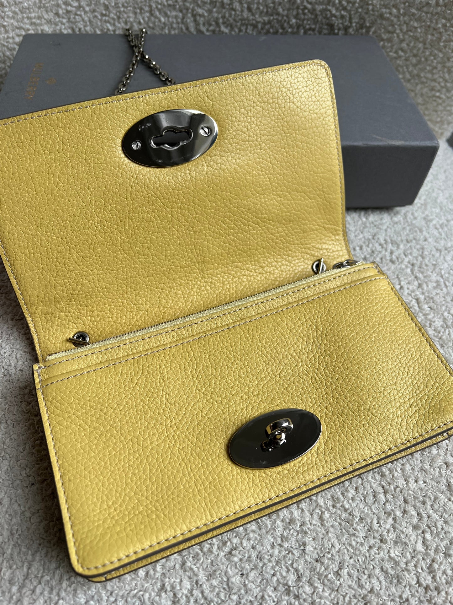 Mulberry Camomile Yellow Bayswater Clutch (RRP £495)