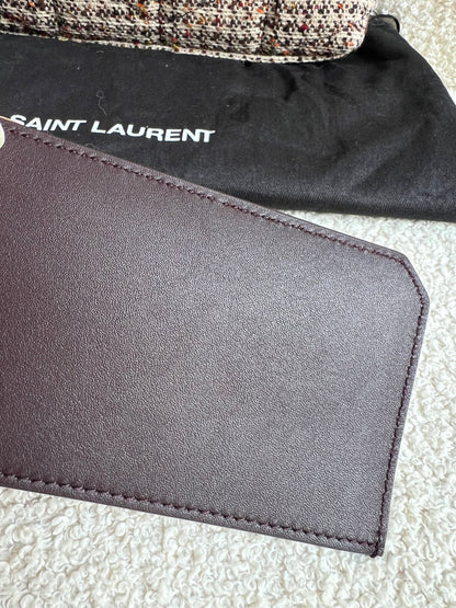 Yves Saint Laurent (YSL) Puffer Clutch Pouch in Tweed (RRP £710)