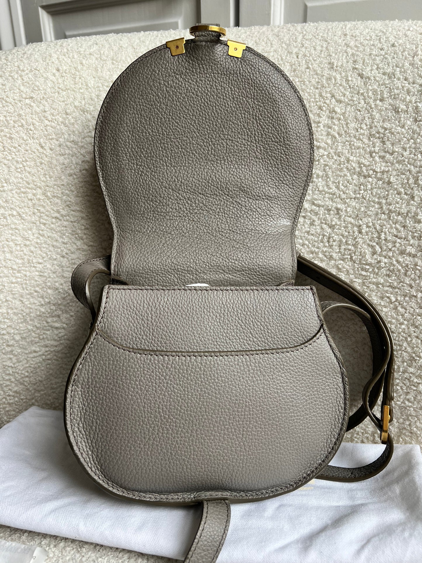 Chloe Small Cashmere Grey Marcie Saddle Bag (RRP £1050)