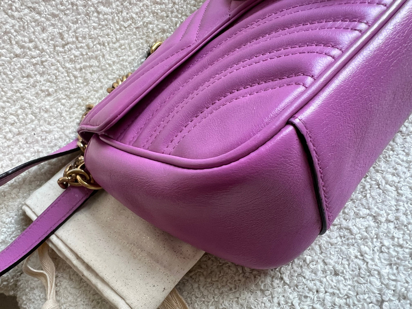 Gucci GG Hot Pink Marmont Small Shoulder Bag (RRP £2070)