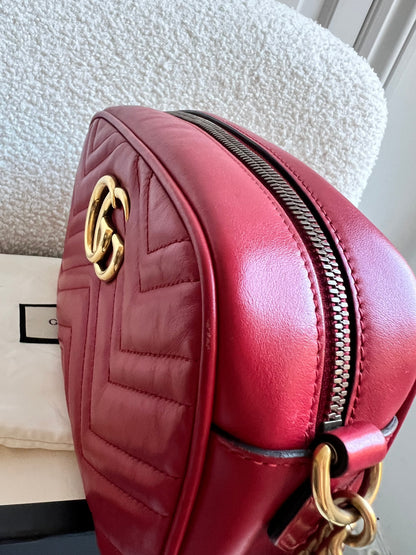 Gucci GG Red Marmont Small Shoulder Bag (RRP £1,440)