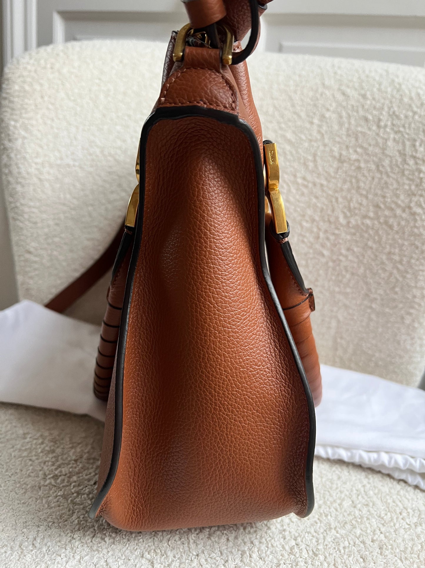 Chloe Medium Marcie Double Carry Bag in Tan (RRP £1890)