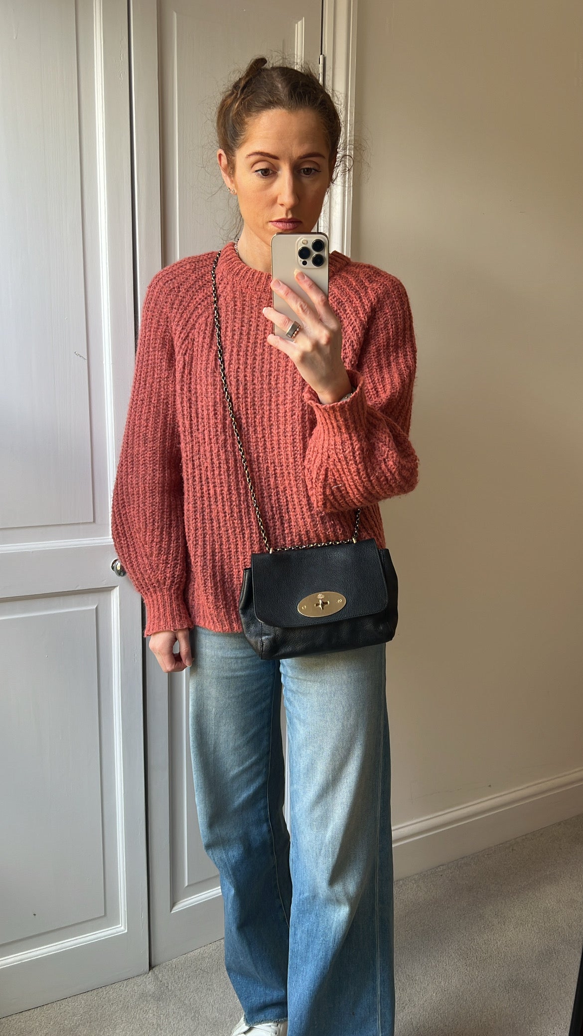 Mulberry Black Regular Lily with Gold Hardware