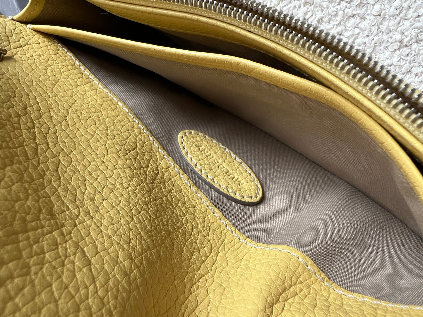 Mulberry Camomile Yellow Bayswater Clutch (RRP £495)