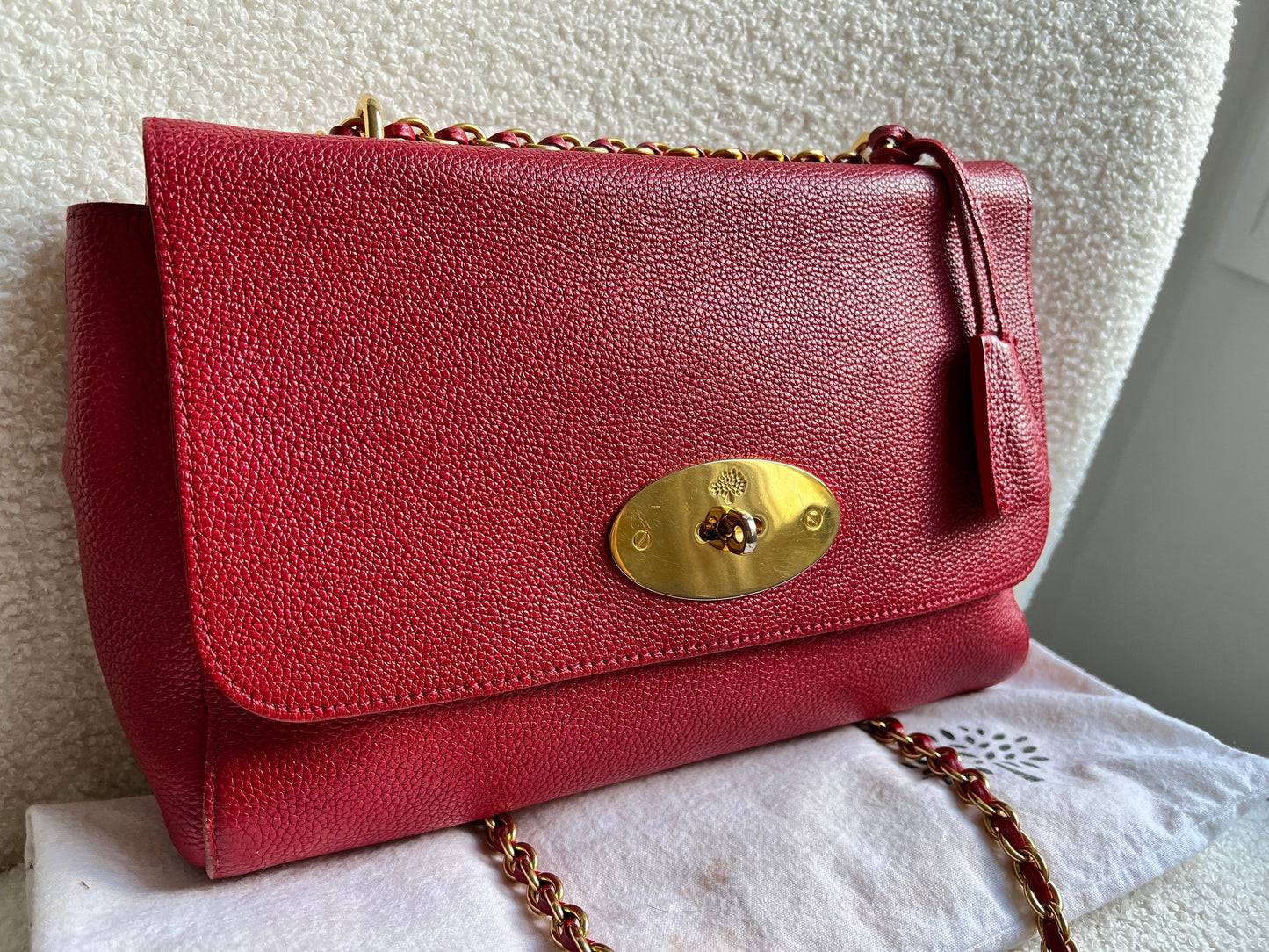 Mulberry Scarlet Medium Lily with Gold Hardware (RRP £1095)