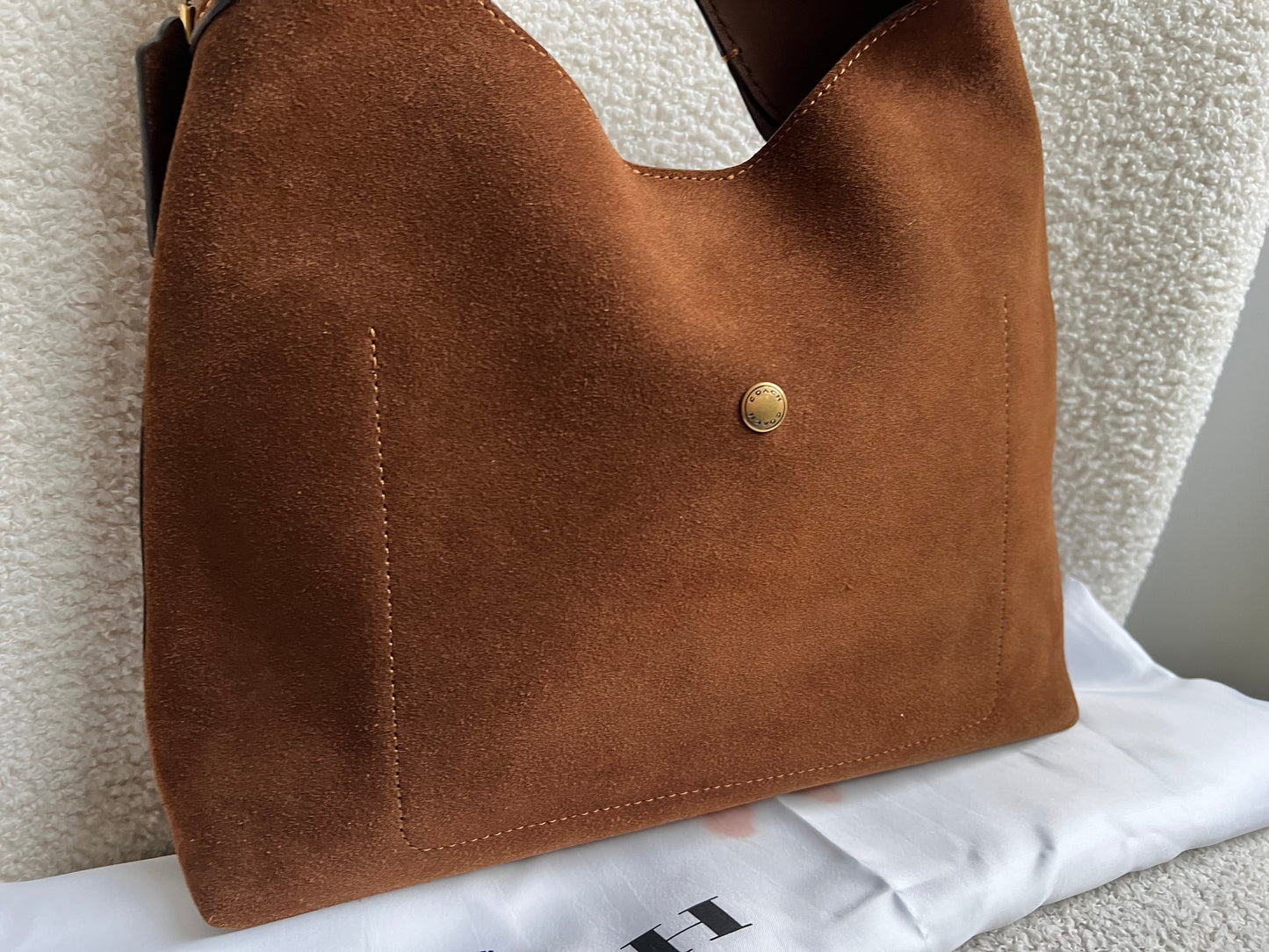 Coach Brown Suede Brooklyn 28 Shoulder Bag (RRP £350)