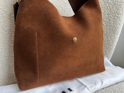 Coach Brown Suede Brooklyn 28 Shoulder Bag (RRP £350)