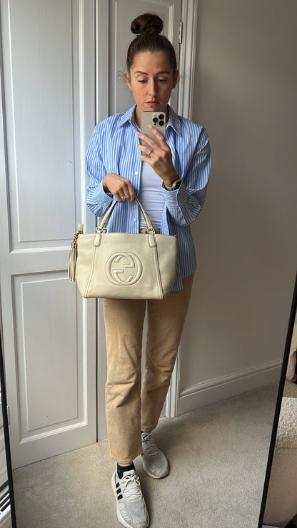 Gucci Soho Tote in Eggshell