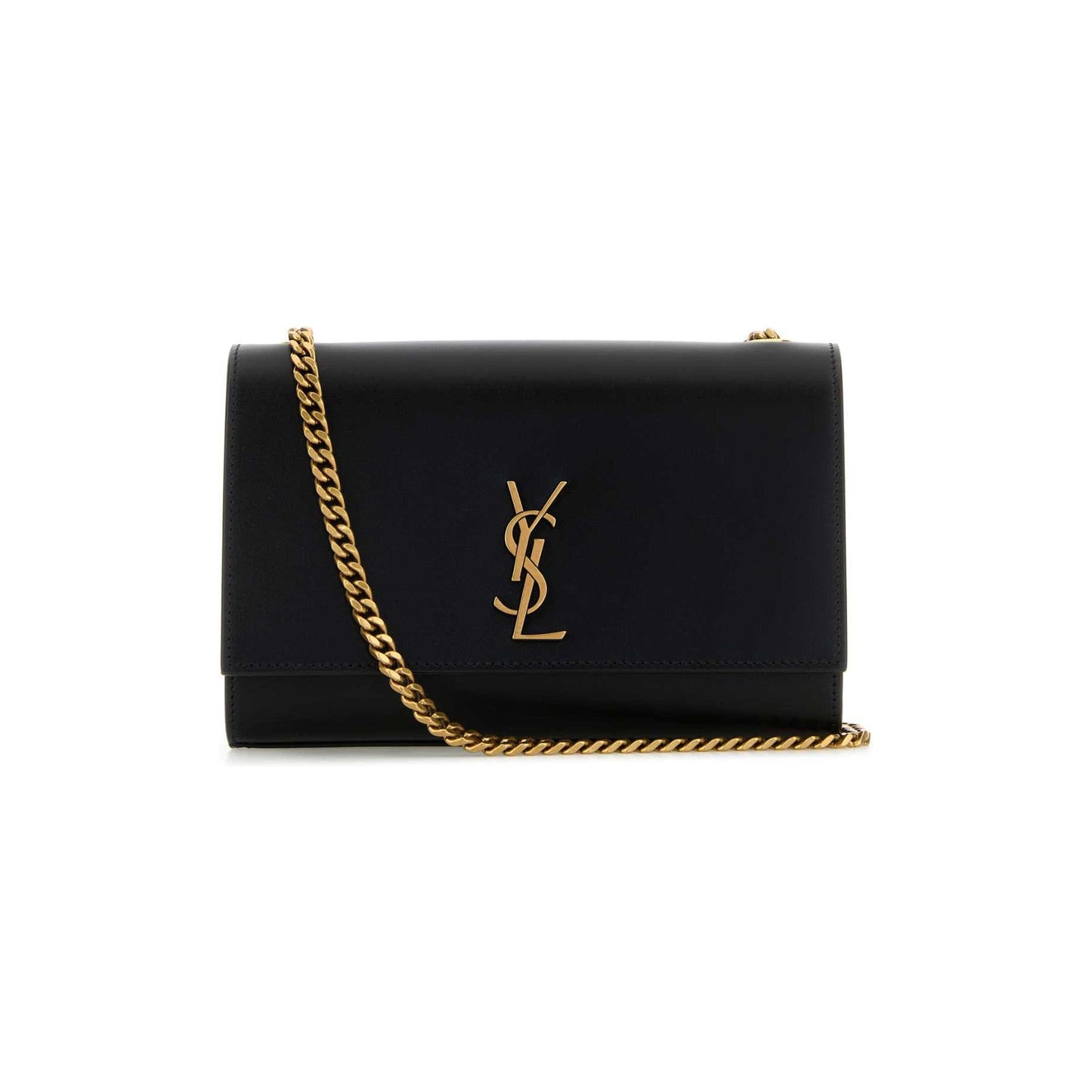 Kate Black Smooth Leather Shoulder Bag