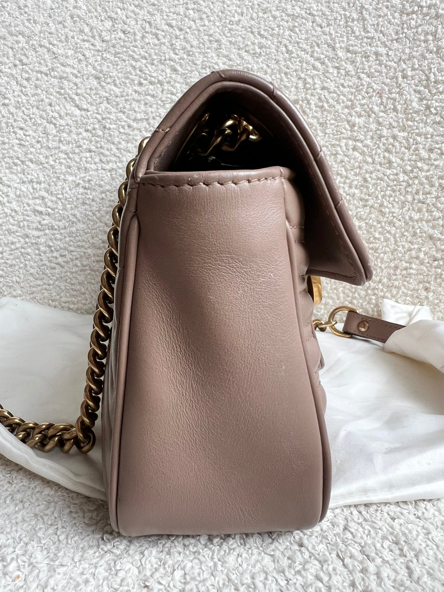 Gucci GG Dusty Pink Marmont Small Shoulder Bag (RRP £2070)