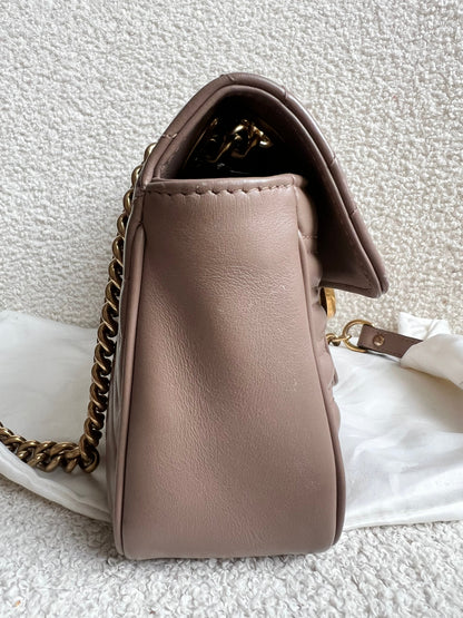 Gucci GG Dusty Pink Marmont Small Shoulder Bag (RRP £2070)