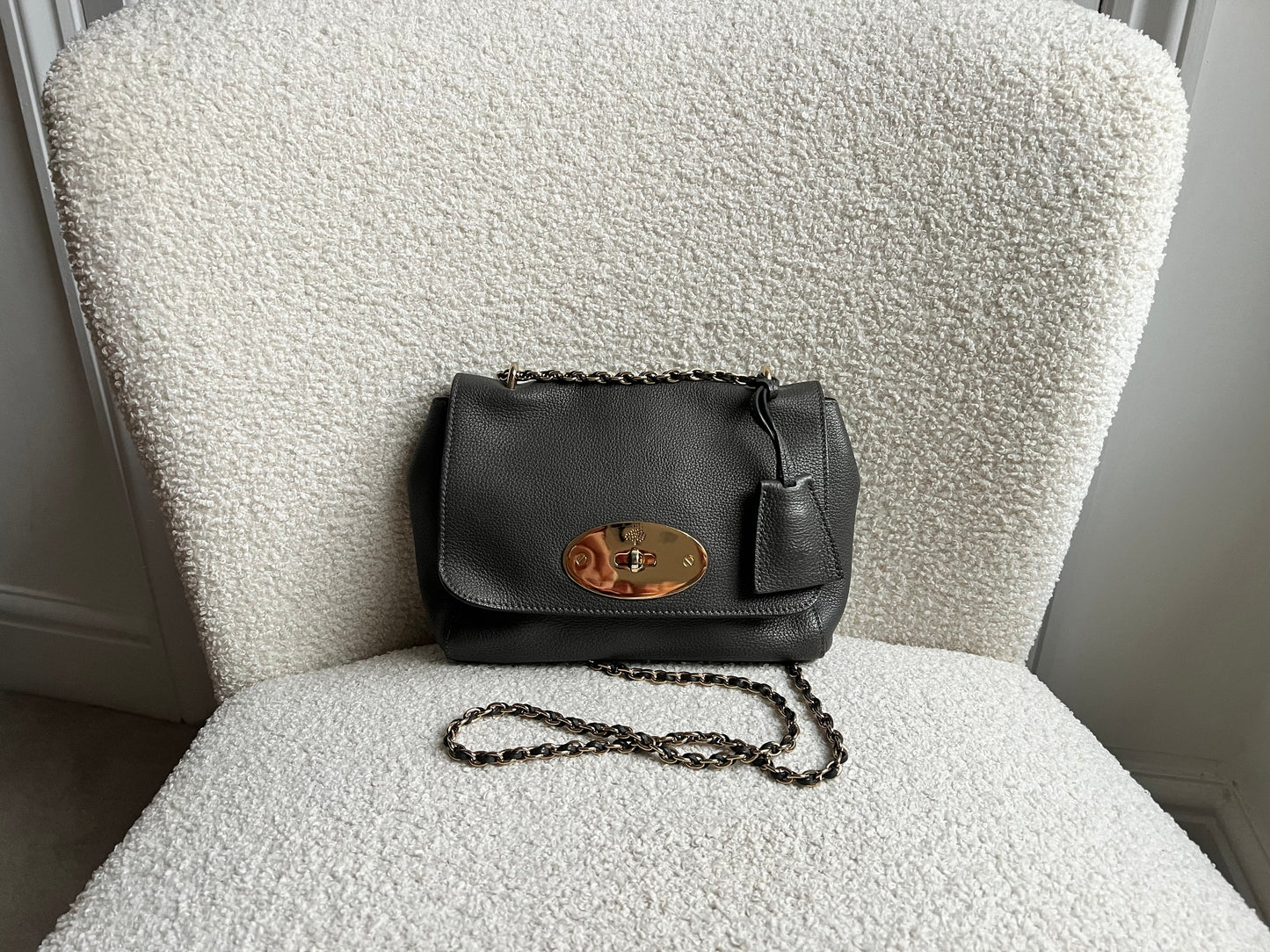 Mulberry Grey Regular Lily with Gold Hardware (RRP £995)