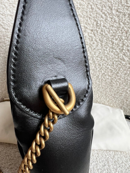Gucci GG Black Mini Half Moon Marmont Shoulder Bag (RRP £1160)