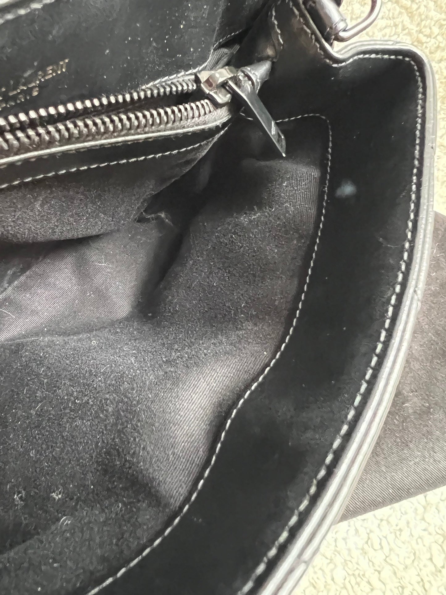 Yves Saint Laurent (YSL) Black on Black Small Lou Lou (RRP £1,940)