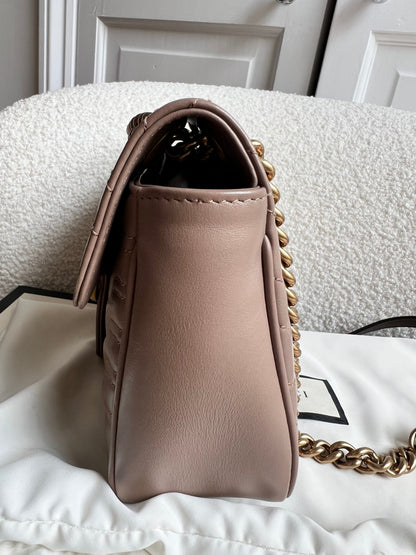 Gucci GG Dusty Pink Marmont Small Shoulder Bag (RRP £2070)