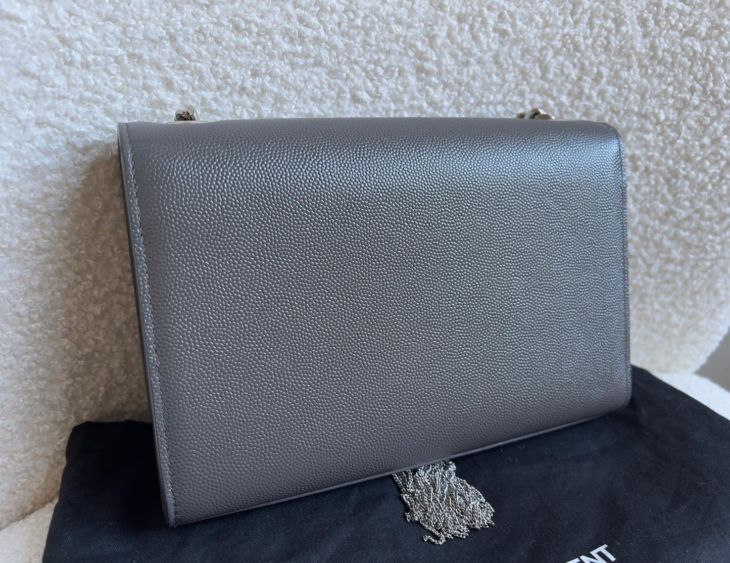 Yves Saint Laurent (YSL) Light Grey Small Kate Tassel (RRP £1,550)