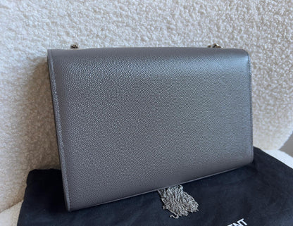 Yves Saint Laurent (YSL) Light Grey Small Kate Tassel (RRP £1,550)