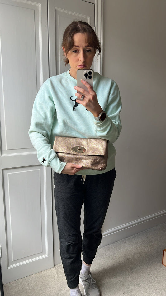 Mulberry Metallic Mushroom Clemmie Clutch (RRP £695)
