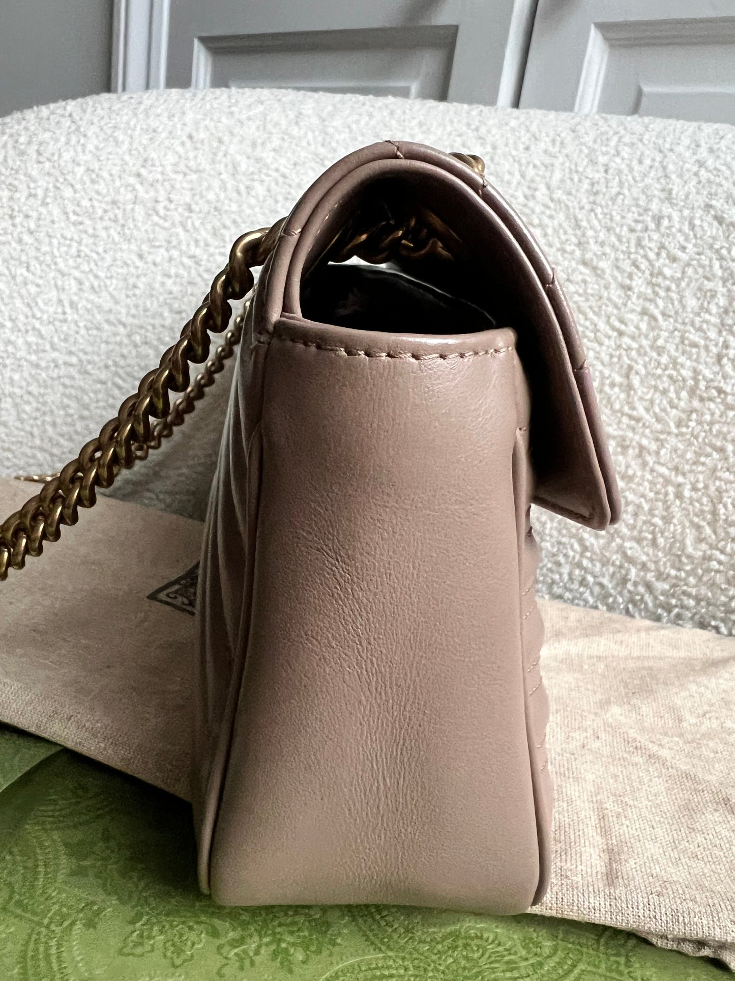 Gucci GG Dusty Pink Marmont Small Shoulder Bag (RRP £2070)