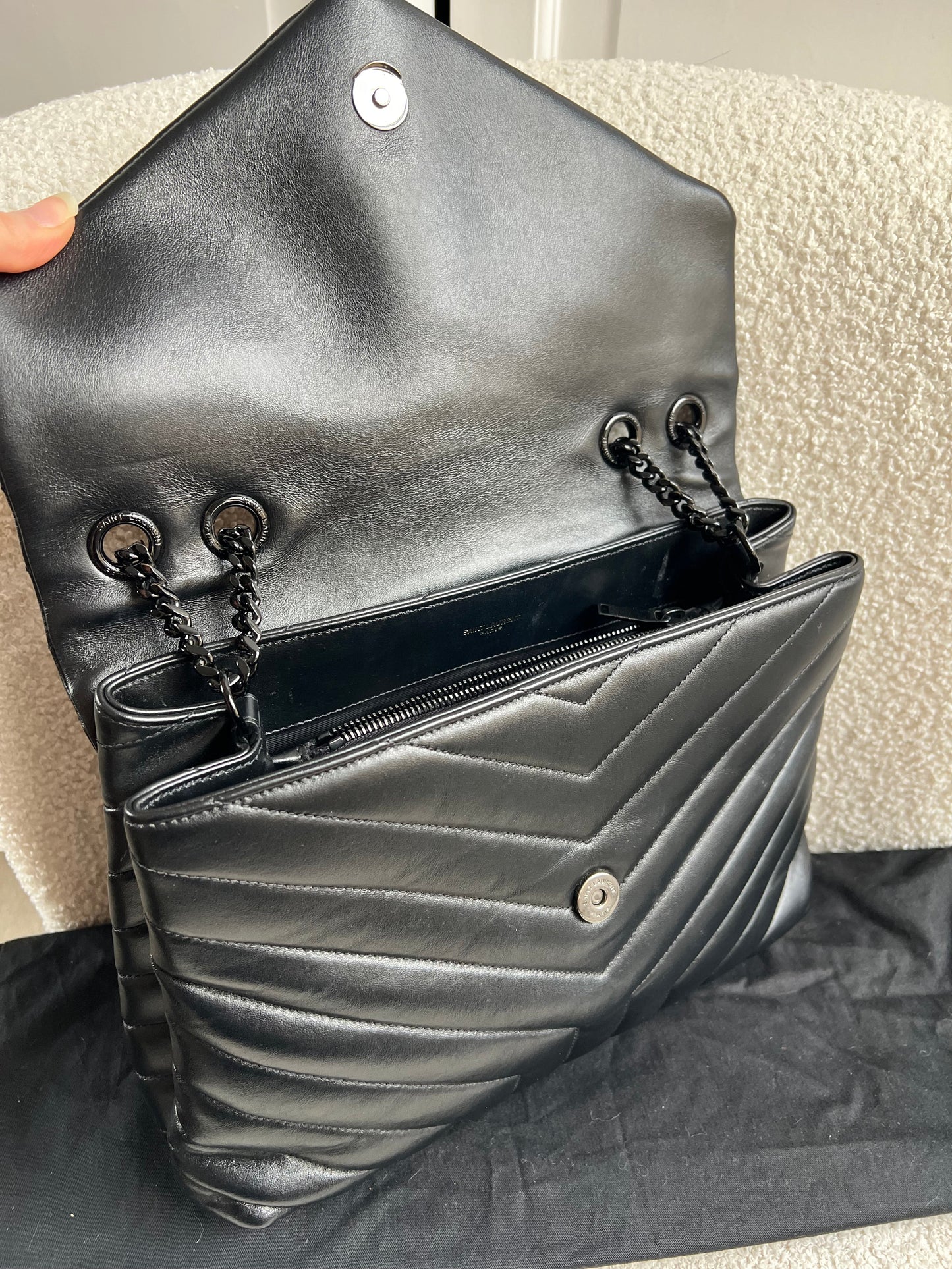 Yves Saint Laurent (YSL) Medium Black on Black LouLou (RRP £2,150)